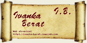 Ivanka Berat vizit kartica